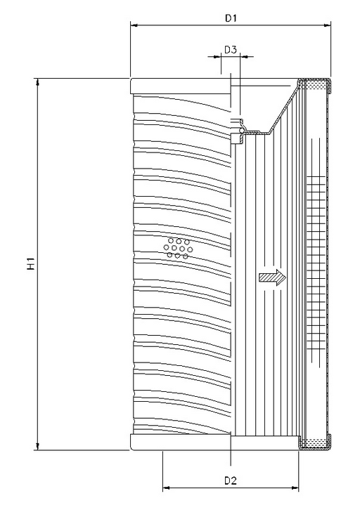 WG1122 hydraulic filter element