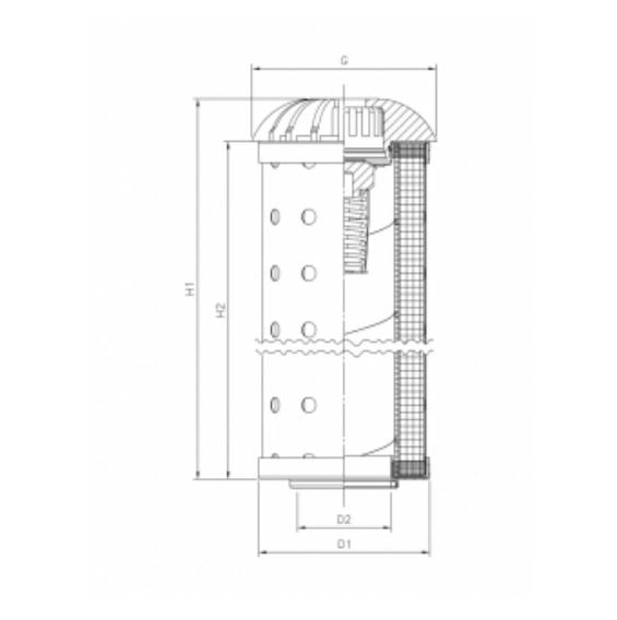 WG1246 hydraulic filter element
