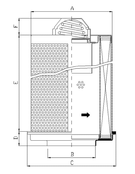 WG158 Hydraulic filter element