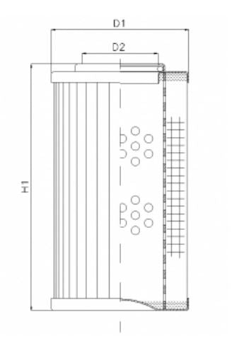 WG163 hydraulic filter element