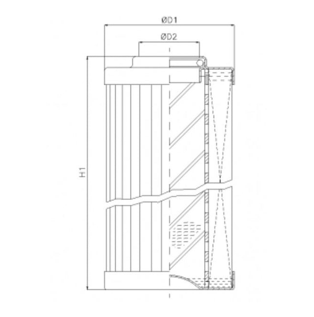 WG176 hydraulic filter element