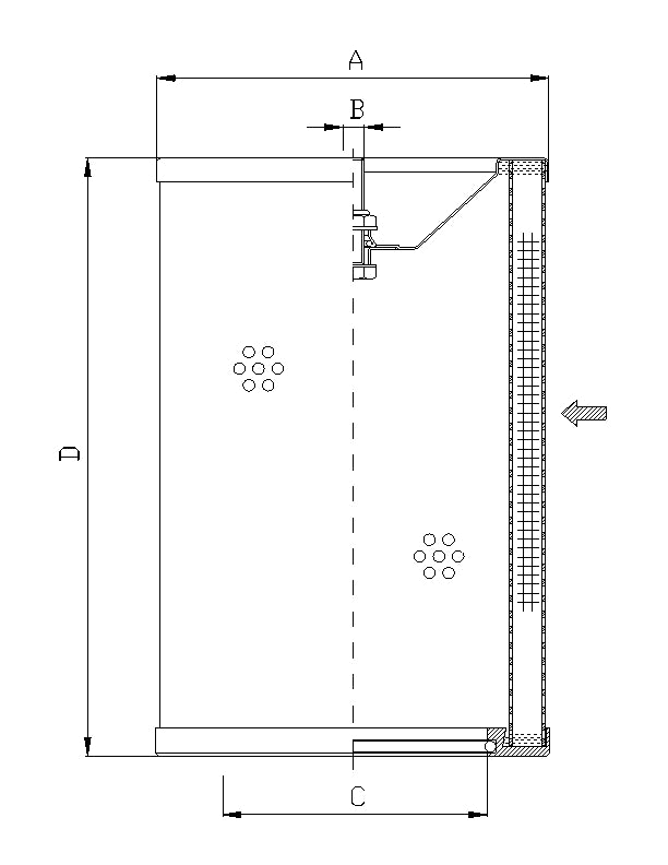 WG374 hydraulic filter element