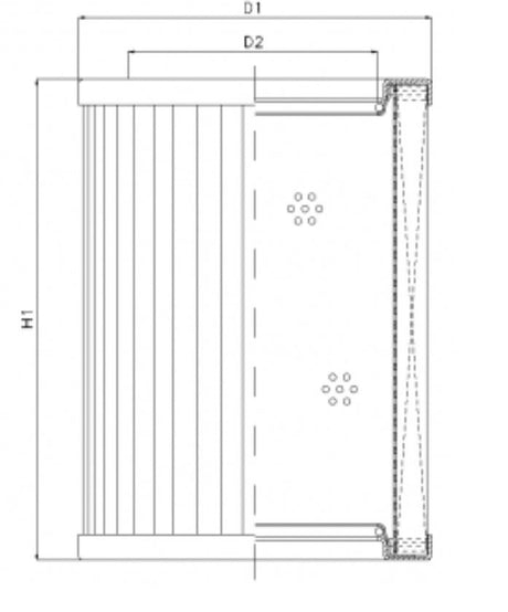 WG442 hydraulic filter element