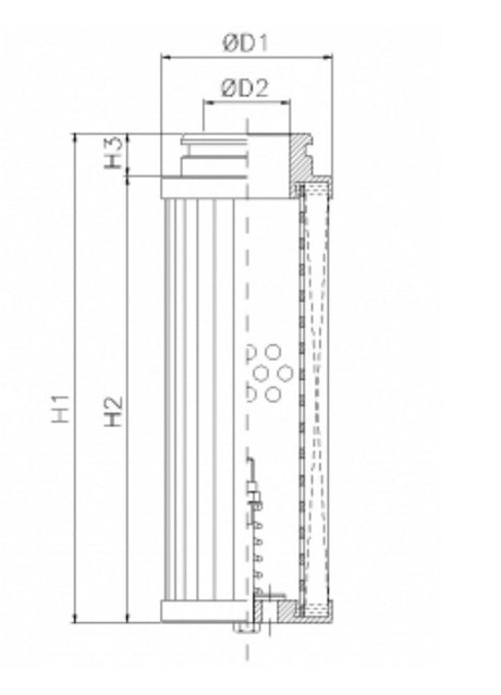 WG445 hydraulic filter element