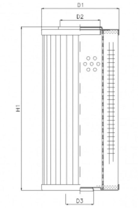 WG472 hydraulic filter element