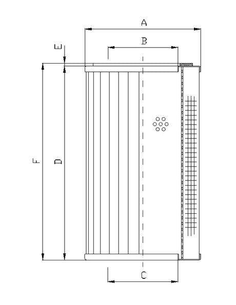 WG606 Hydraulic filter element