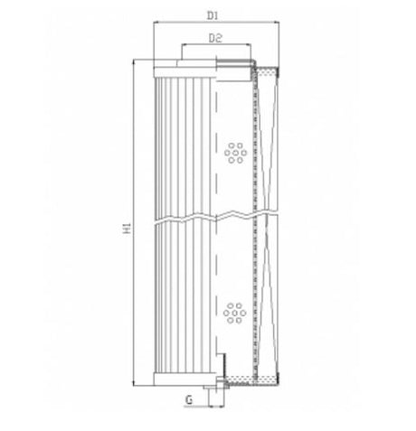 WG725 hydraulic filter element
