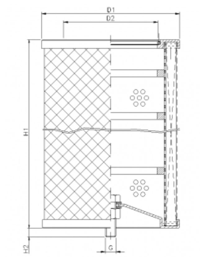 WG750 hydraulic filter element