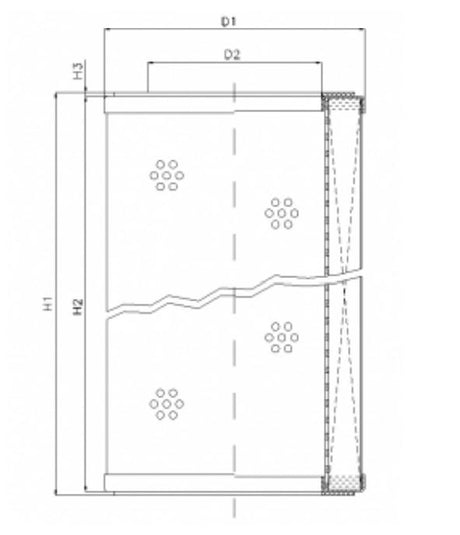 WG786 hydraulic filter element