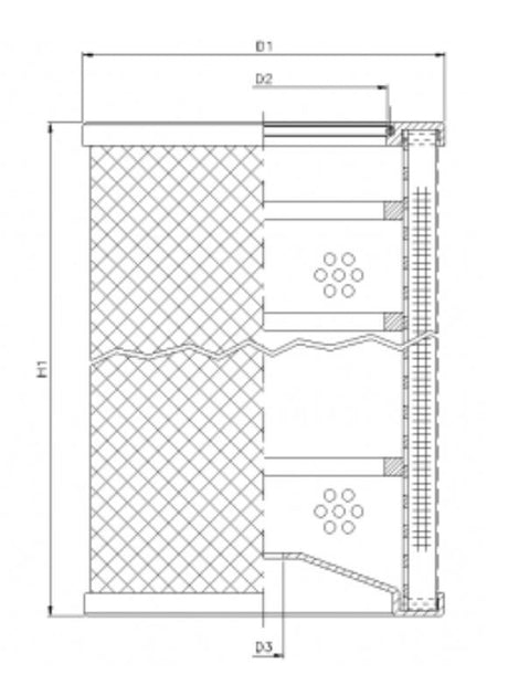 WG834 hydraulic filter element