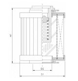 WG871 hydraulic filter element
