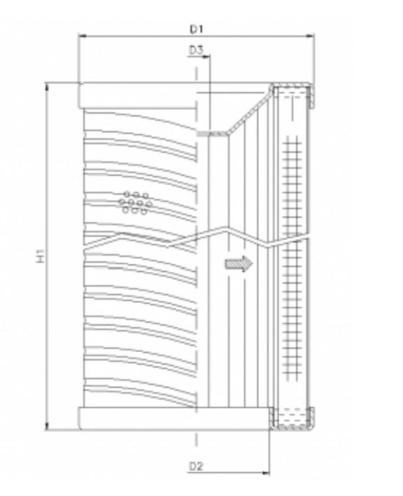 WG897 hydraulic filter element