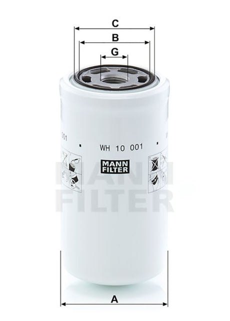 WH 10 001 oil filter (spin-on)