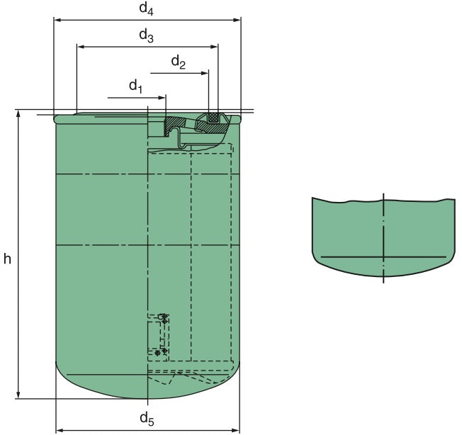WH 945/1 oil filter (spin-on)
