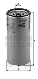 WK 1080/7 x fuel filter spin-on