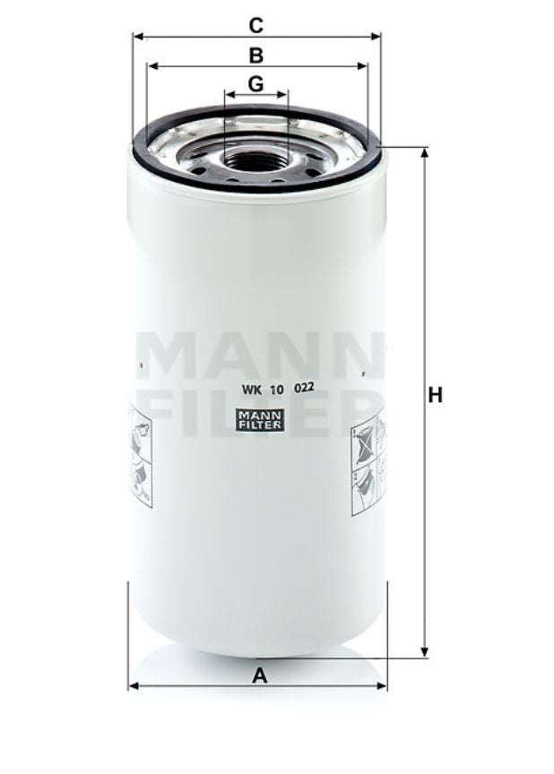 WK 10 022 fuel filter (spin-on)