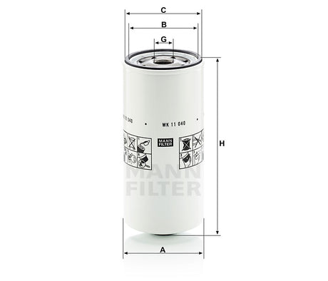 WK 11 040 x fuel filter spin-on