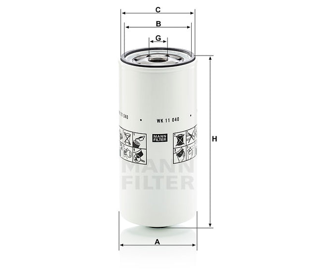 WK 11 040 x fuel filter spin-on