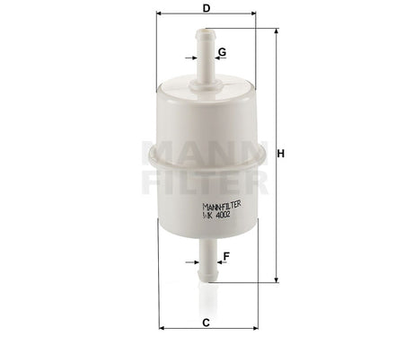 WK 4002 fuel filter in-line