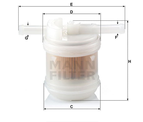 WK 42/14 fuel filter in-line