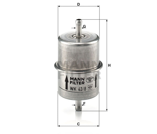 WK 43/8 -Auslaufartikel- fuel filter in-line