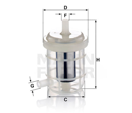 WK 5028 fuel filter in-line