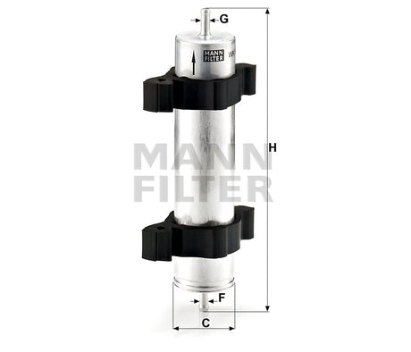 WK 521/2 fuel filter in-line