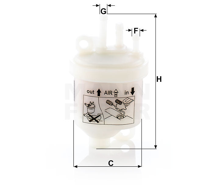 WK 53 fuel filter in-line
