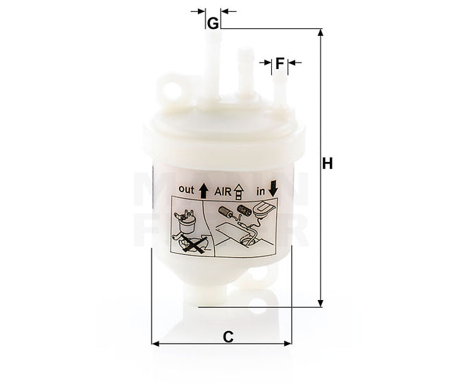 WK 53 fuel filter in-line