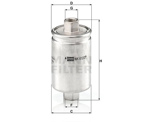 WK 612/2 fuel filter in-line