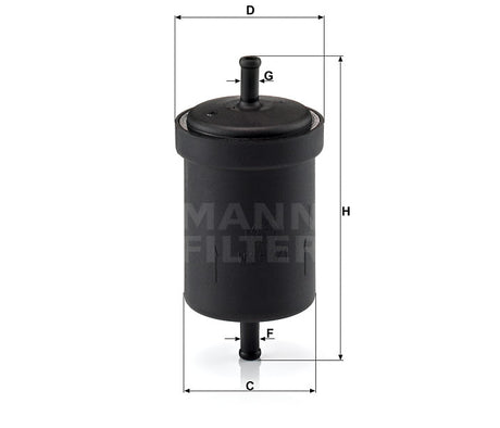 WK 613/1 fuel filter in-line