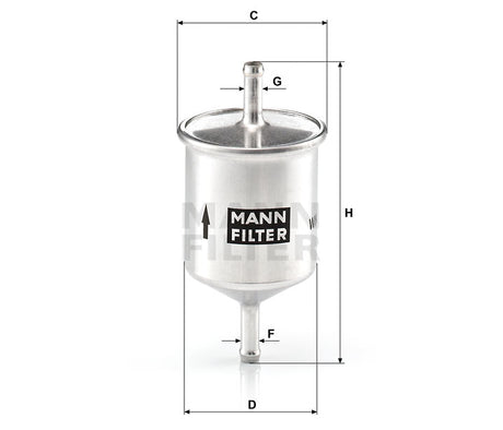 WK 66 fuel filter in-line