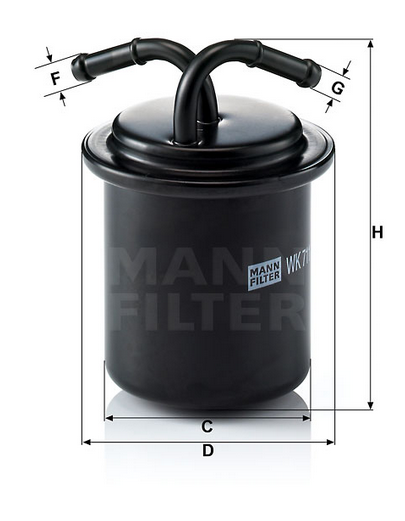 WK 711 fuel filter in-line