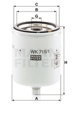 WK 715/1 x fuel filter spin-on