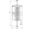 WK 720/3 fuel filter in-line