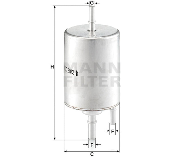 WK 720/3 fuel filter in-line
