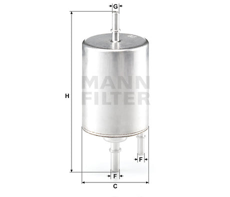 WK 720/4 fuel filter in-line