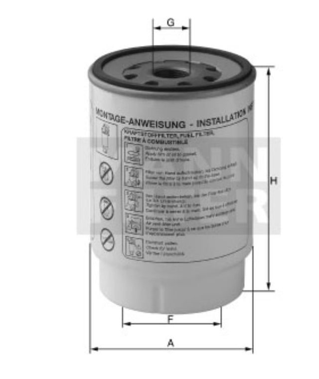 WK 8019/1 fuel filter spin-on