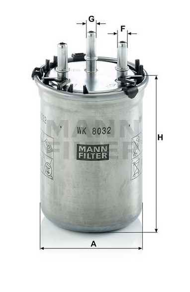 WK 8032 fuel filter in-line
