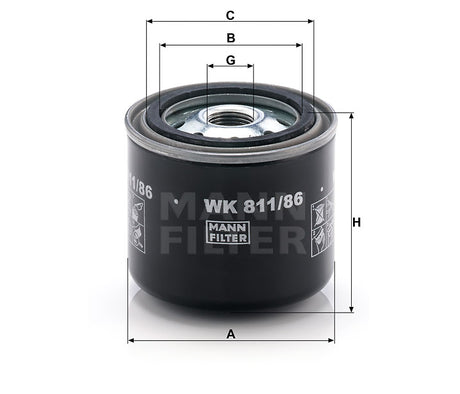 WK 811/86 fuel filter
