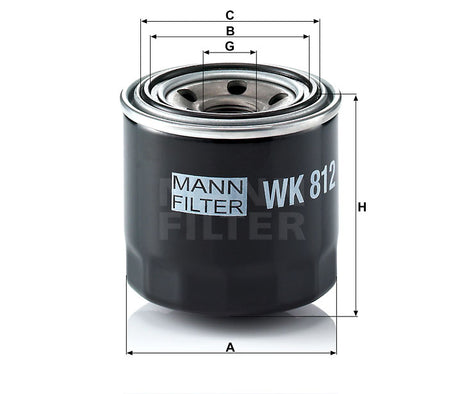 WK 812 fuel filter element