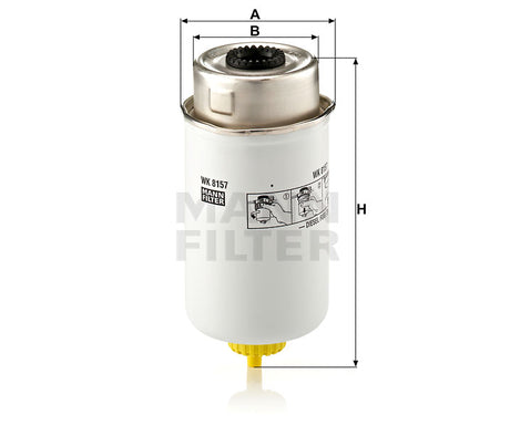 WK 8157 fuel filter spin-on