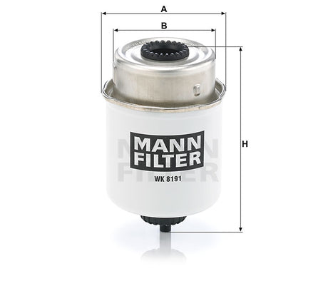 WK 8191 fuel filter spin-on