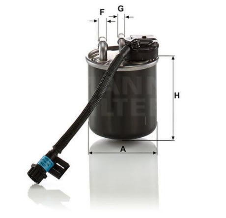 WK 820/23 fuel filter in-line