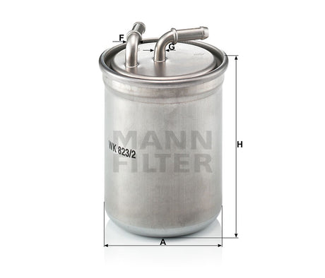 WK 823/2 fuel filter in-line