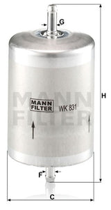WK 831 fuel filter