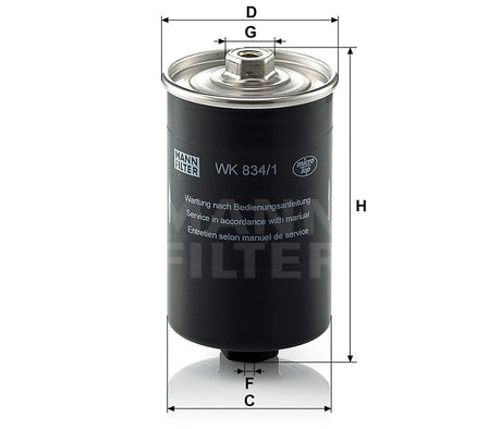 WK 834/1 fuel filter