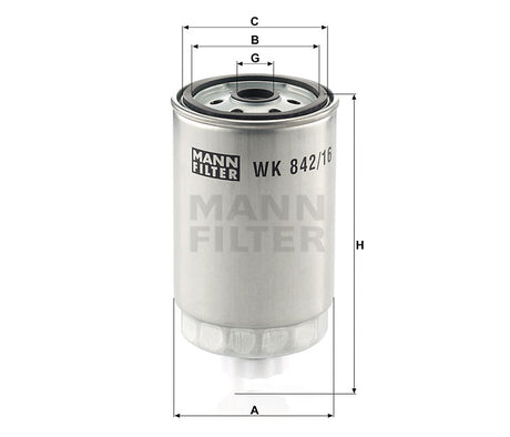 WK 842/16 fuel filter