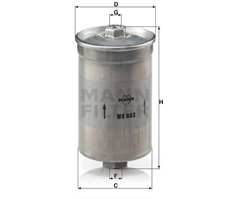 WK 853 fuel filter spin-on