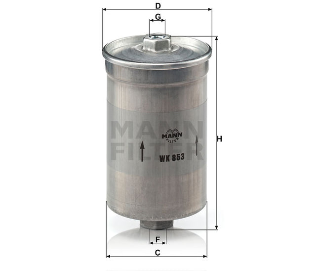 WK 853 fuel filter spin-on
